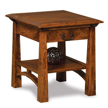 Artesa Amish End Table with Drawers - Charleston Amish Furniture