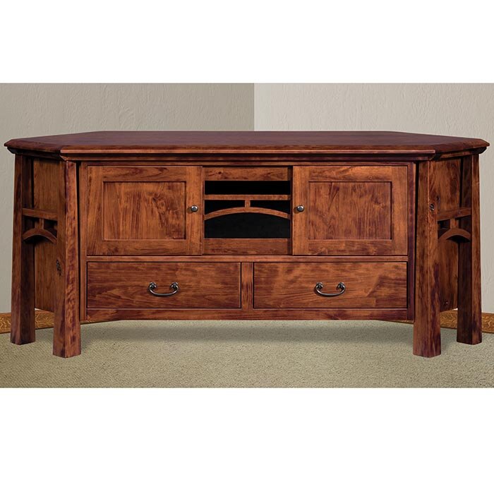 Artesa Amish Large Corner TV Stand - Charleston Amish Furniture