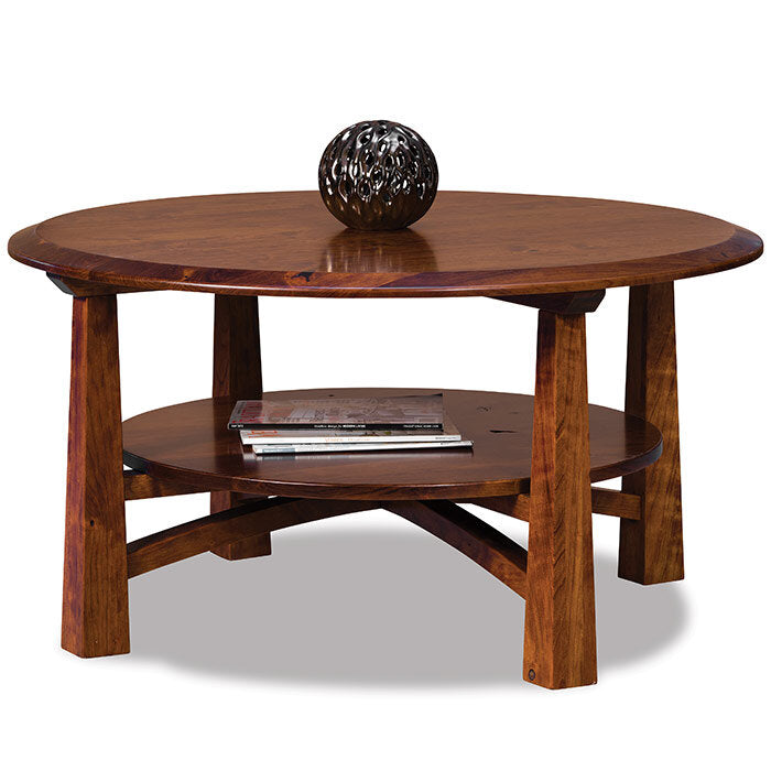 Artesa Round Amish Coffee Table - Charleston Amish Furniture