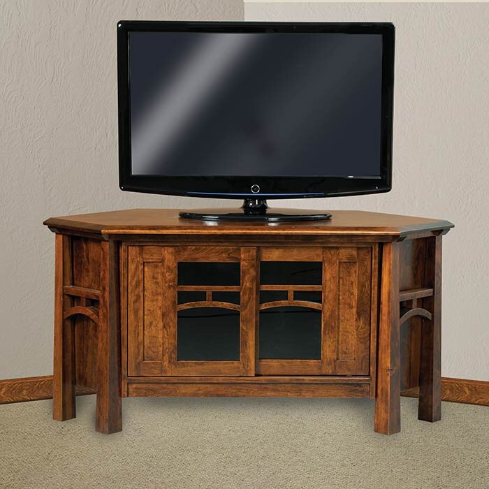 Artesa Amish Small Corner TV Stand - Charleston Amish Furniture