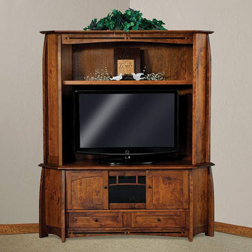 Boulder Creek Amish Corner Entertainment Center - Charleston Amish Furniture