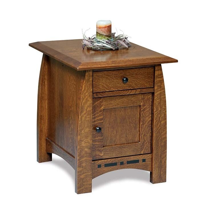 Boulder Creek Amish End Table Enclosed - Charleston Amish Furniture