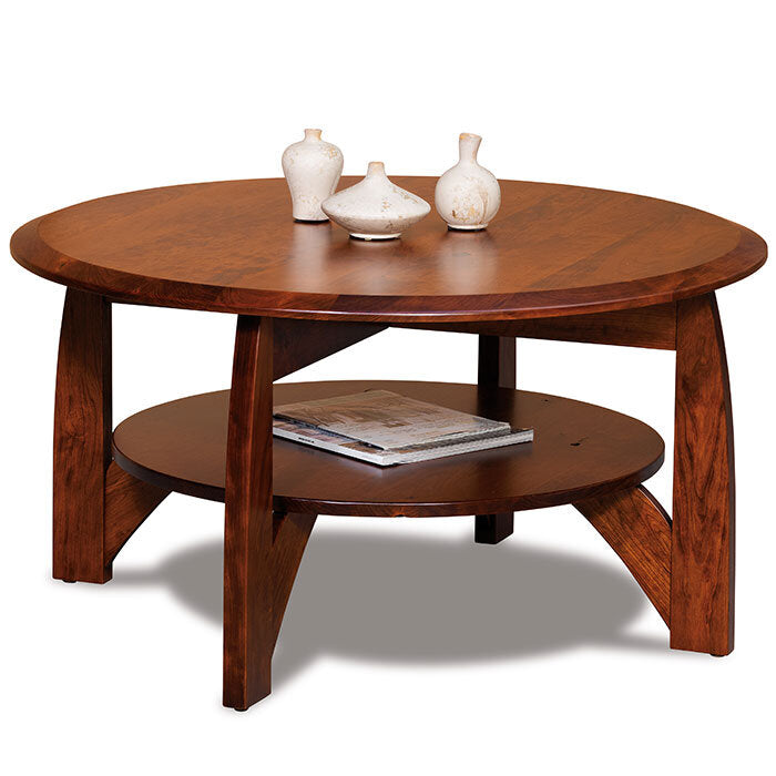 Boulder Creek Amish Round Coffee Table - Charleston Amish Furniture