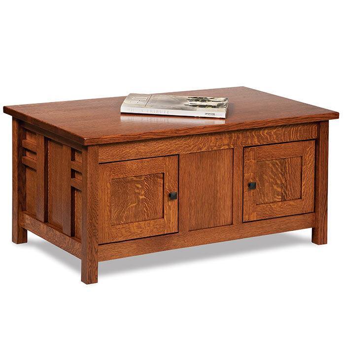 Kascade Amish Coffee Table Enclosed - Charleston Amish Furniture