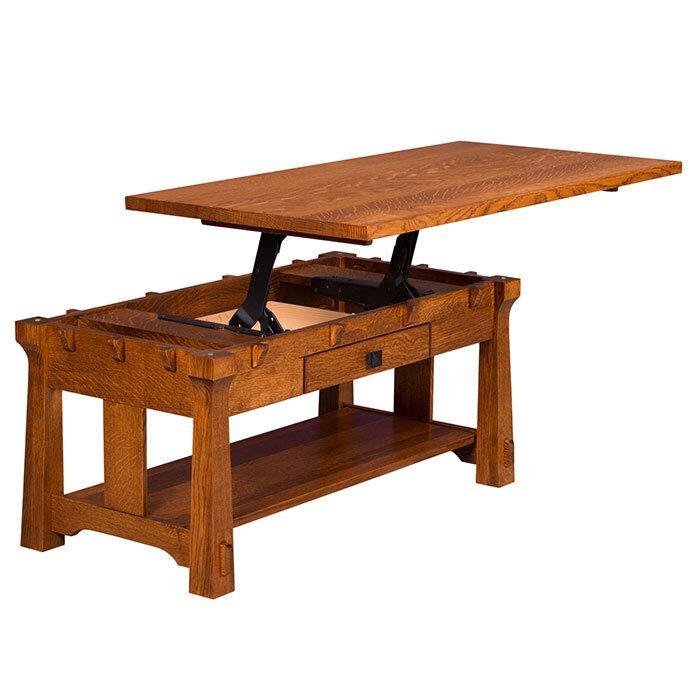 Manitoba Amish Lift Coffee Table - Charleston Amish Furniture