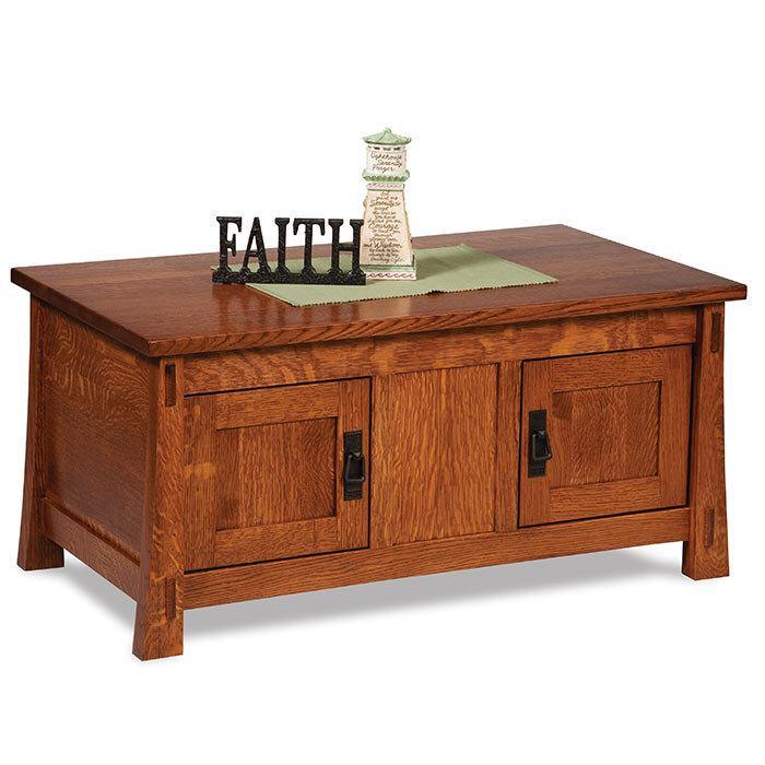 Modesto Amish Coffee Table Enclosed - Charleston Amish Furniture