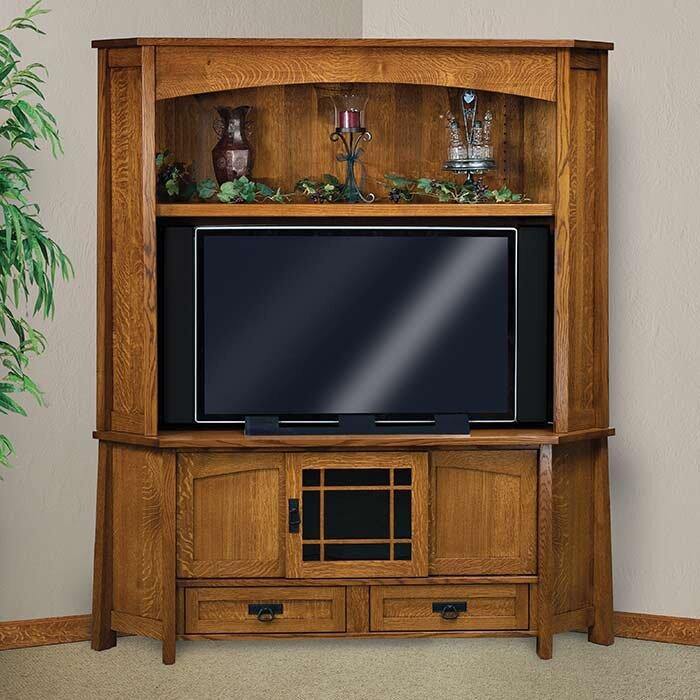 Modesto Amish Corner Entertainment Center - Charleston Amish Furniture