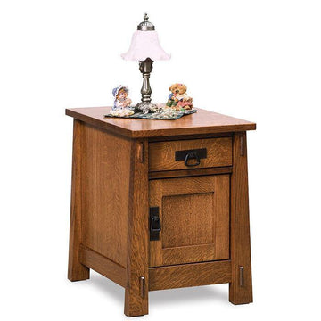 Modesto Amish End Table Enclosed - Charleston Amish Furniture