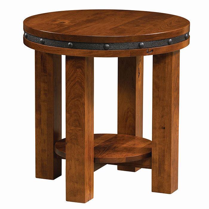 Pasadena Amish Round End Table - Charleston Amish Furniture