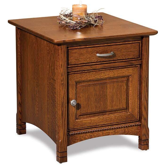 West Lake Amish End Table Enclosed - Charleston Amish Furniture