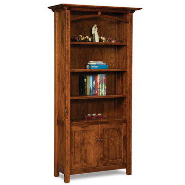 Artesa Amish Bookcase with Doors - Charleston Amish Furniture
