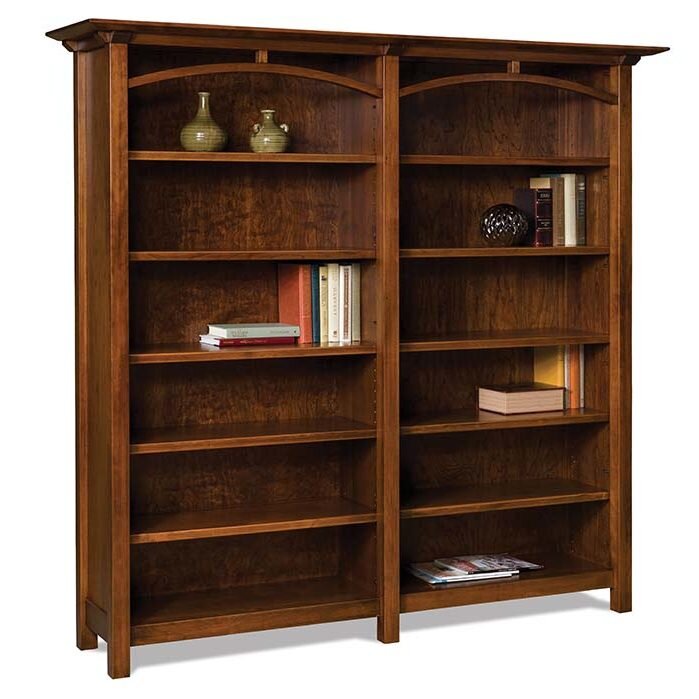 Artesa Amish Double Bookcase - Charleston Amish Furniture