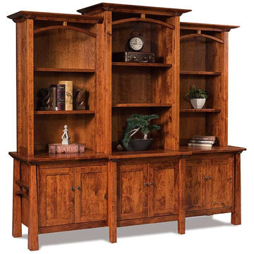 Artesa Amish Large Credenza with Hutch - Charleston Amish Furniture