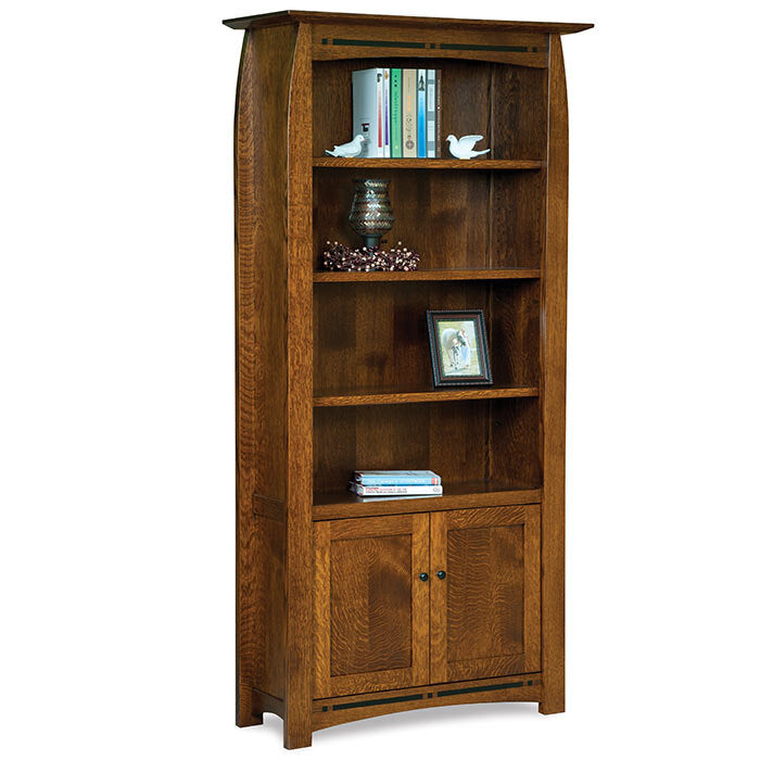 Boulder Creek Amish Bookcase with Doors - Charleston Amish Furniture