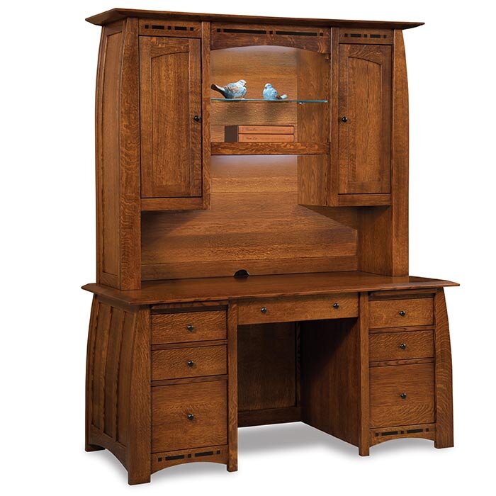 Boulder Creek Amish Desk with Hutch - Charleston Amish Furniture