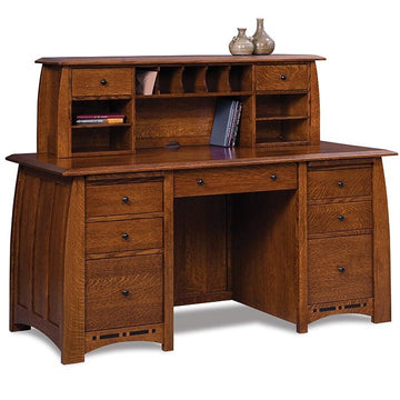 Boulder Creek Amish Desk with Letter Hutch - Charleston Amish Furniture