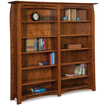 Boulder Creek Amish Double Bookcase - Charleston Amish Furniture