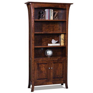 Ensenada Amish Bookcase with Doors - Charleston Amish Furniture