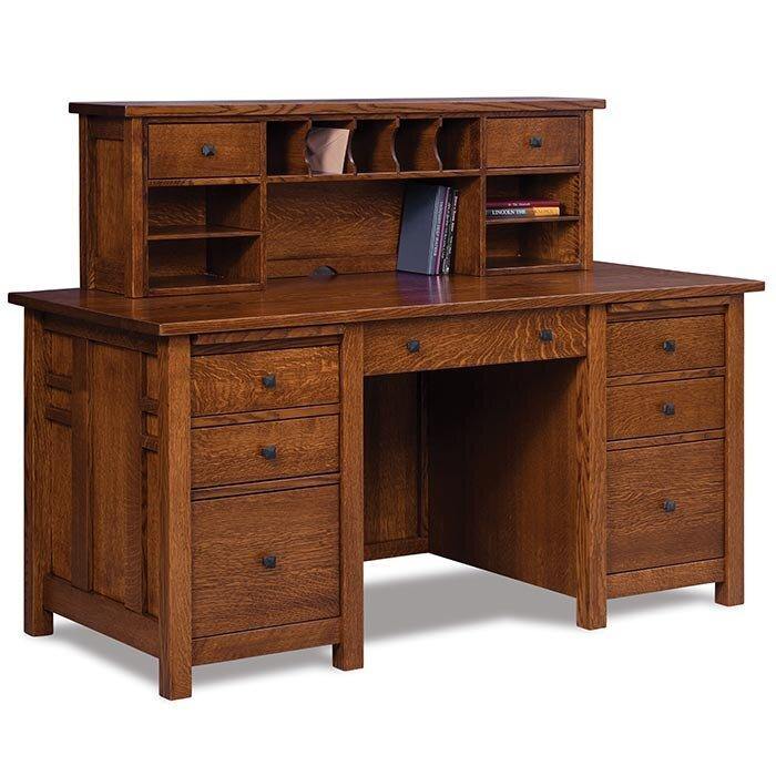 Kascade Amish Desk with Hutch - Charleston Amish Furniture