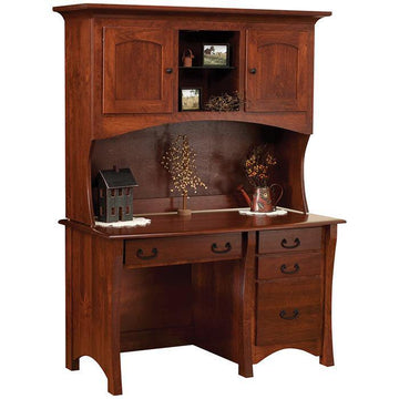 Amish Master Desk with Hutch - Charleston Amish Furniture