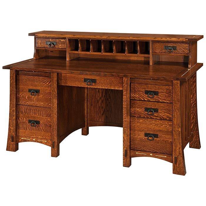 Morgan Amish Desk with Hutch - Charleston Amish Furniture