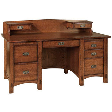 Springhill Amish Desk with Hutch - Charleston Amish Furniture