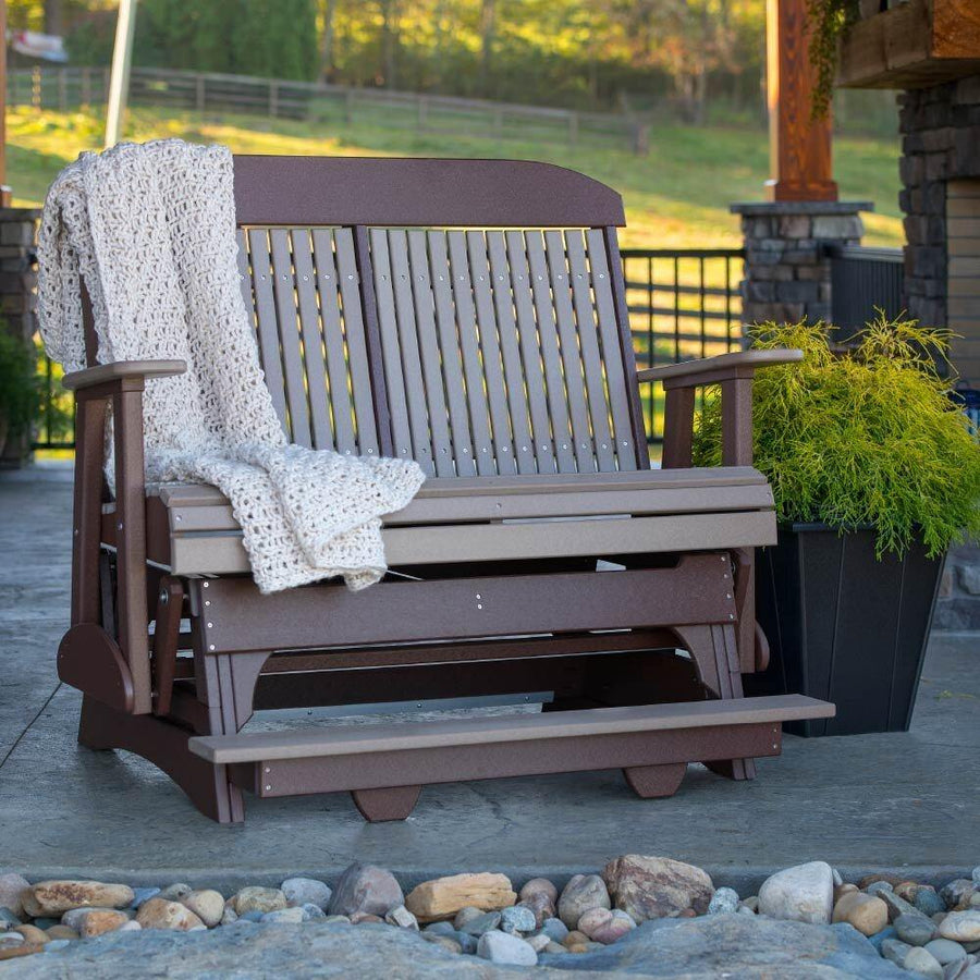 Amish 4' Poly Classic Balcony Outdoor Glider - Charleston Amish Furniture