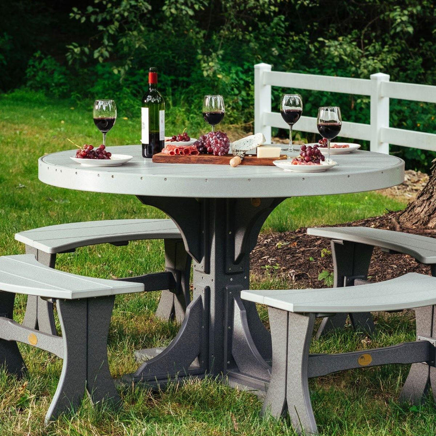 Amish 4' Poly Round Outdoor Table - Charleston Amish Furniture
