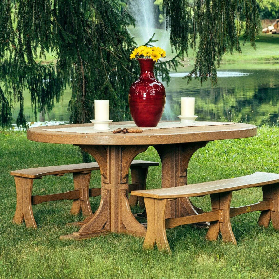 Amish 4' Poly x 6' Oval Outdoor Table - Charleston Amish Furniture