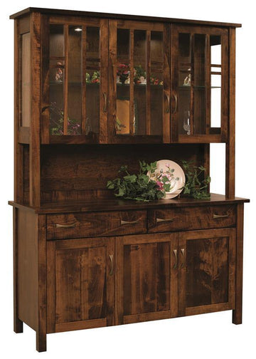 Acadia Amish 3-Door Hutch - Charleston Amish Furniture