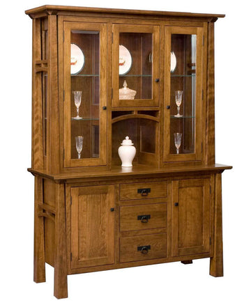 Artesa Amish 3-Door Hutch - Charleston Amish Furniture