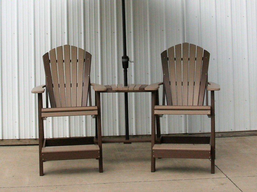 Amish Poly Balcony Adirondack Outdoor Set - Charleston Amish Furniture