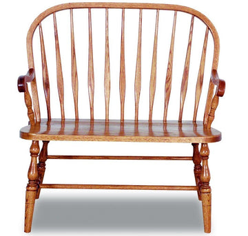 Bent Feather Amish Bow Bench - Charleston Amish Furniture