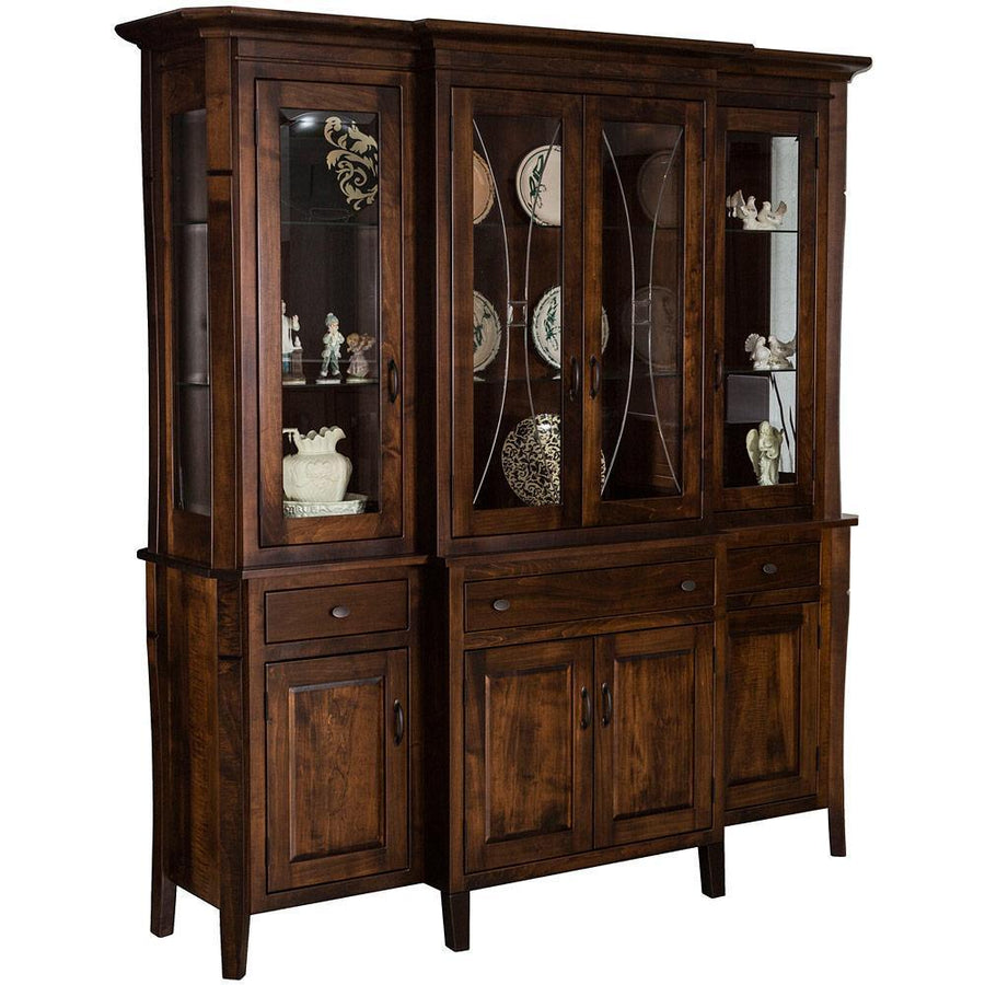 Candice Amish 4-Door Hutch - Charleston Amish Furniture