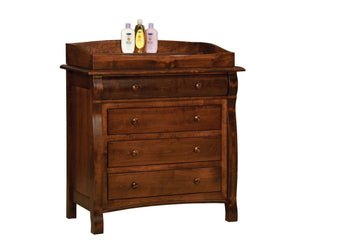 Castlebury 4-Drawer Amish Dresser with Box Top - Charleston Amish Furniture
