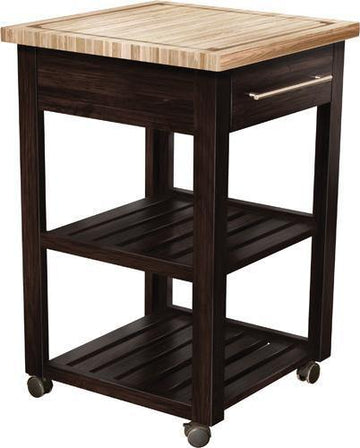 Amish Chef's Work Station with Butcher Block Top - Charleston Amish Furniture