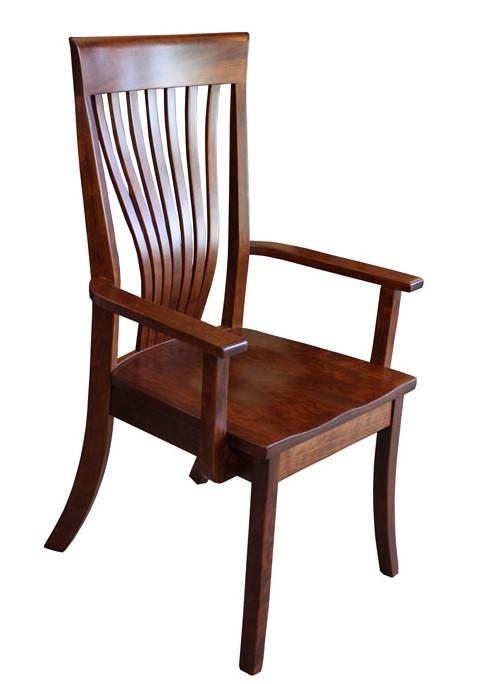 Christy Amish Fan-Tail Arm Chair - Charleston Amish Furniture