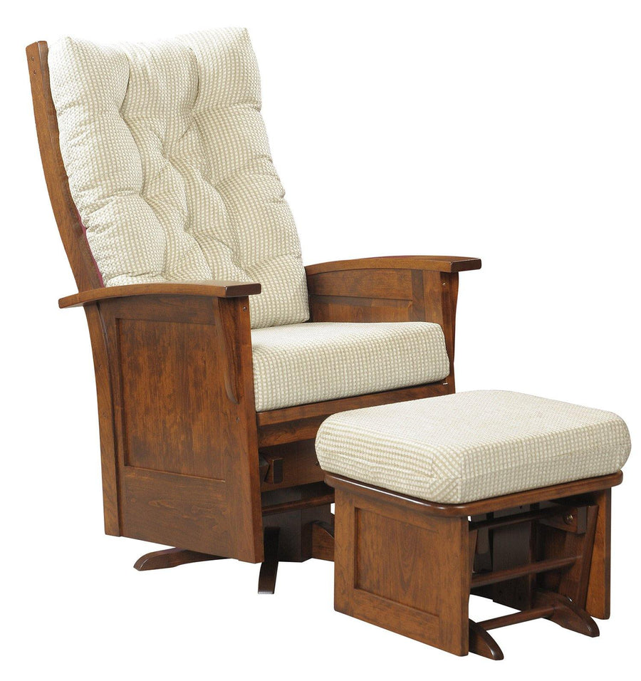 Amish Deluxe Mission Swivel Glider - Charleston Amish Furniture