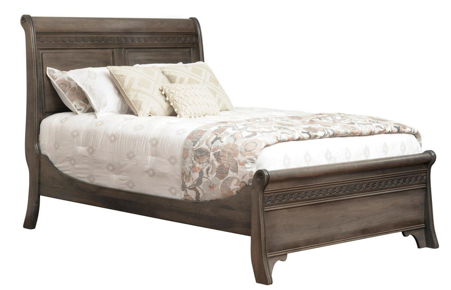 Eminence Amish Sleigh Bed - Charleston Amish Furniture