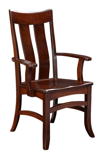 Galveston G2 Amish Solid Wood Arm Chair - Charleston Amish Furniture