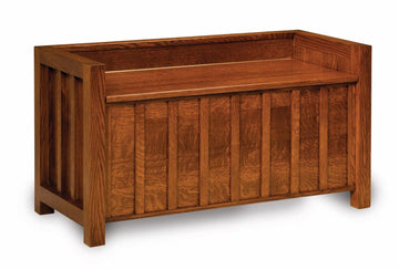 Amish Lift Lid Mission Bench - Charleston Amish Furniture