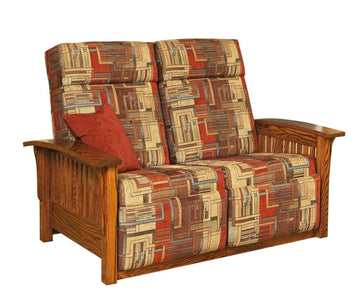 Amish Mission Loveseat Recliner - Charleston Amish Furniture