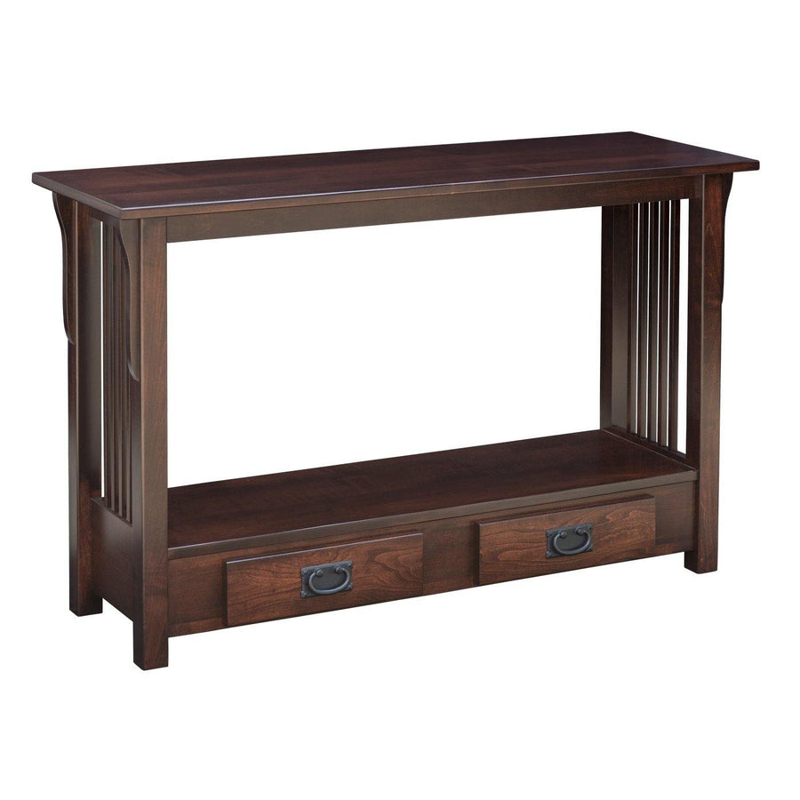 Amish Prairie Mission Bottom Drawer Sofa Table - Charleston Amish Furniture