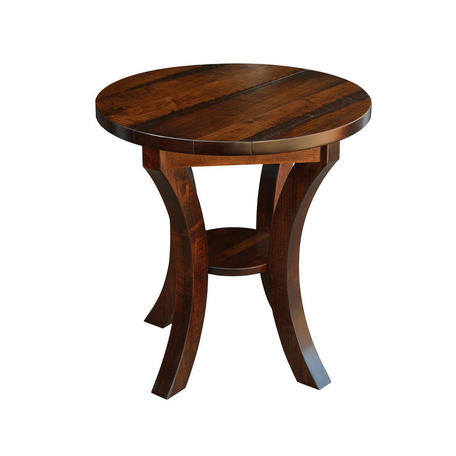 Amish Rustic Barn Floor End Table - Charleston Amish Furniture