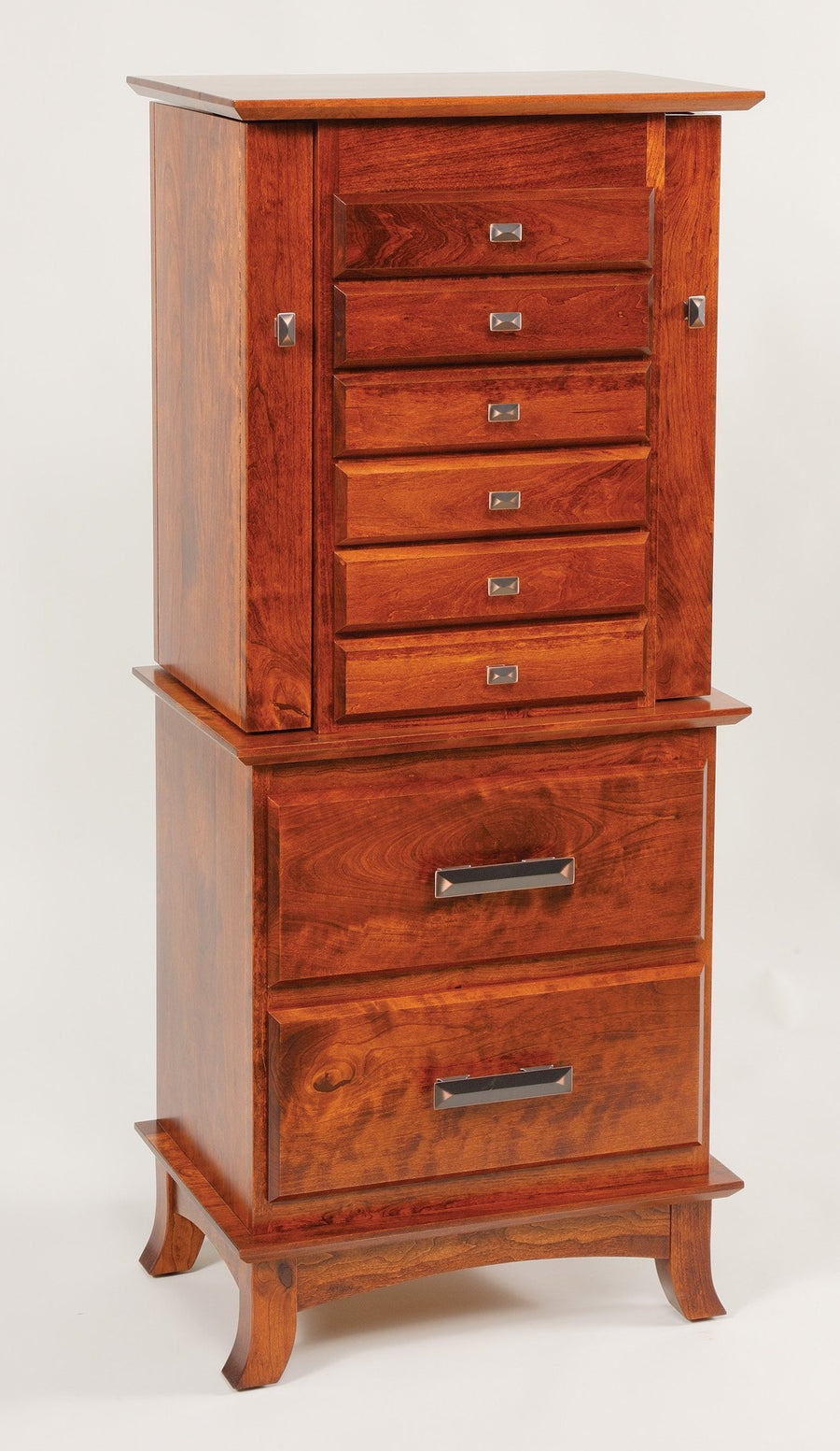 Amish Split Shaker Jewelry Armoire - Charleston Amish Furniture