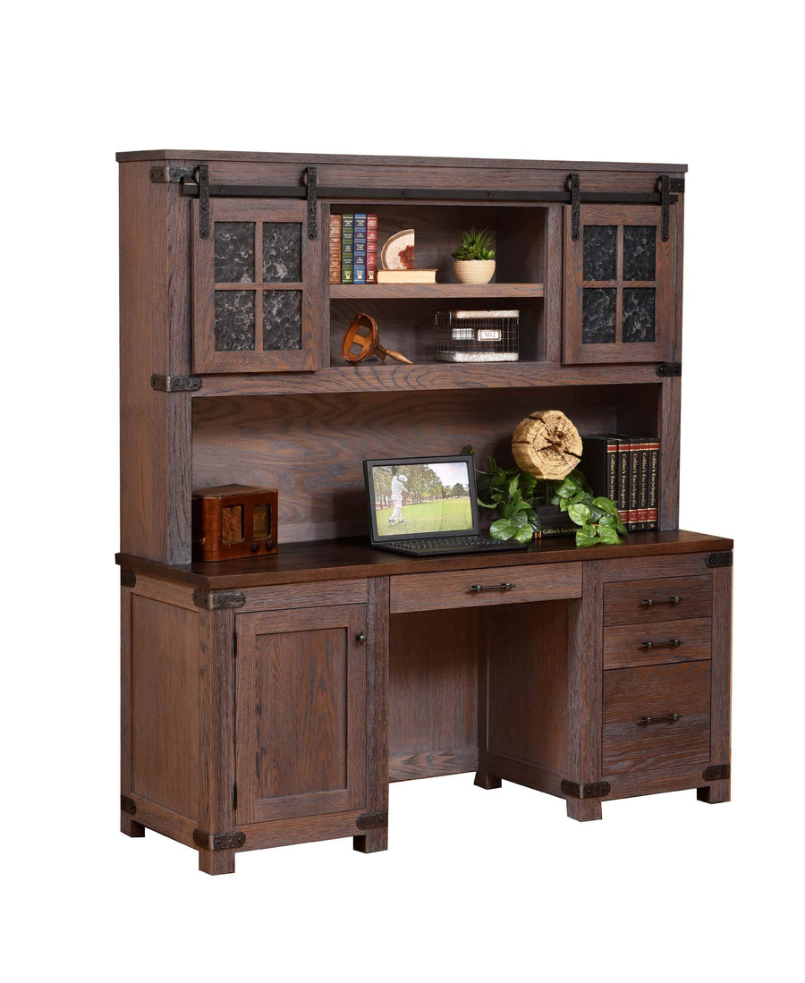 Georgetown Amish Executive Desk & Hutch - Charleston Amish Furniture