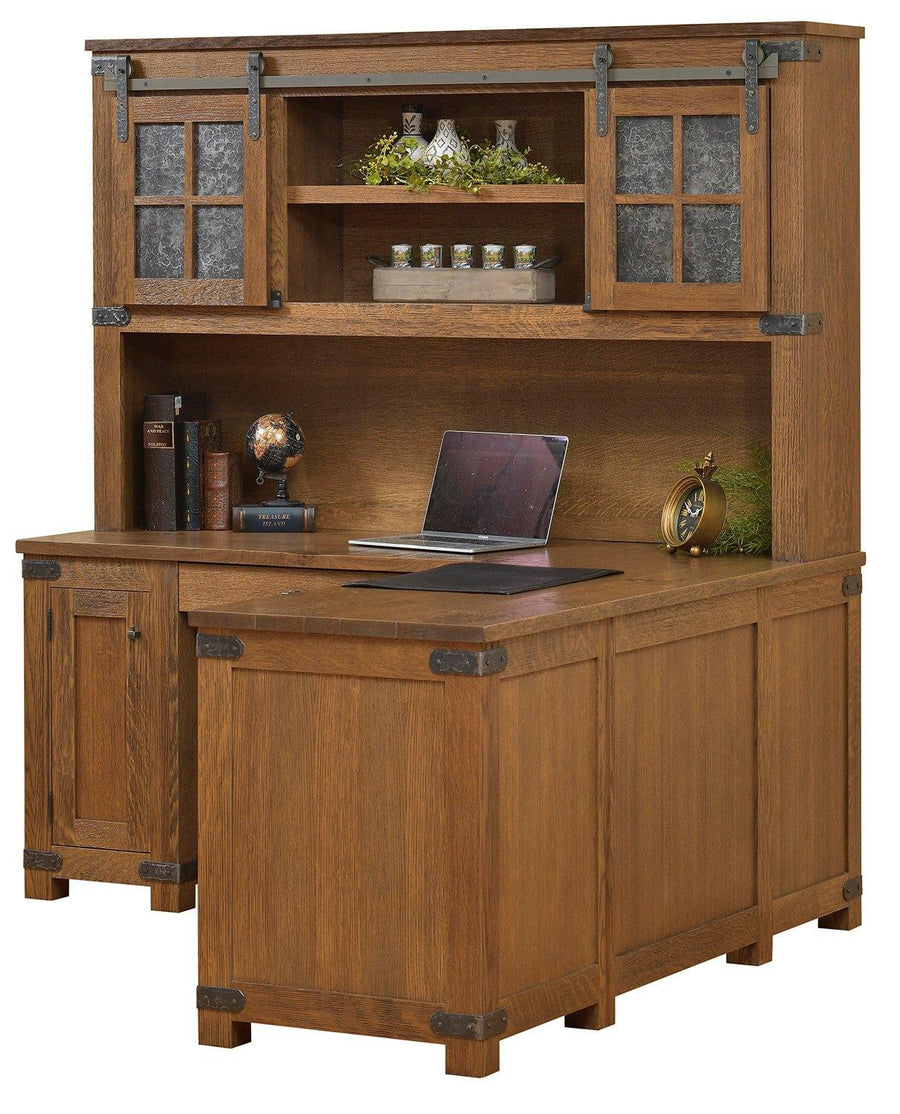Georgetown Amish Corner Desk with Hutch - Charleston Amish Furniture
