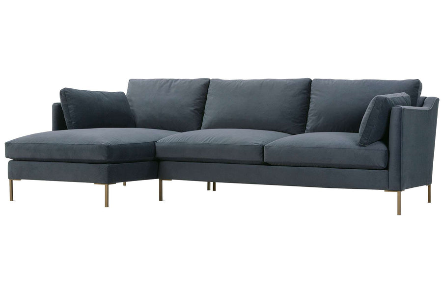 Holloway Sectional Sofa with Metal Legs