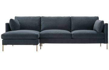 Holloway Sectional Sofa with Metal Legs