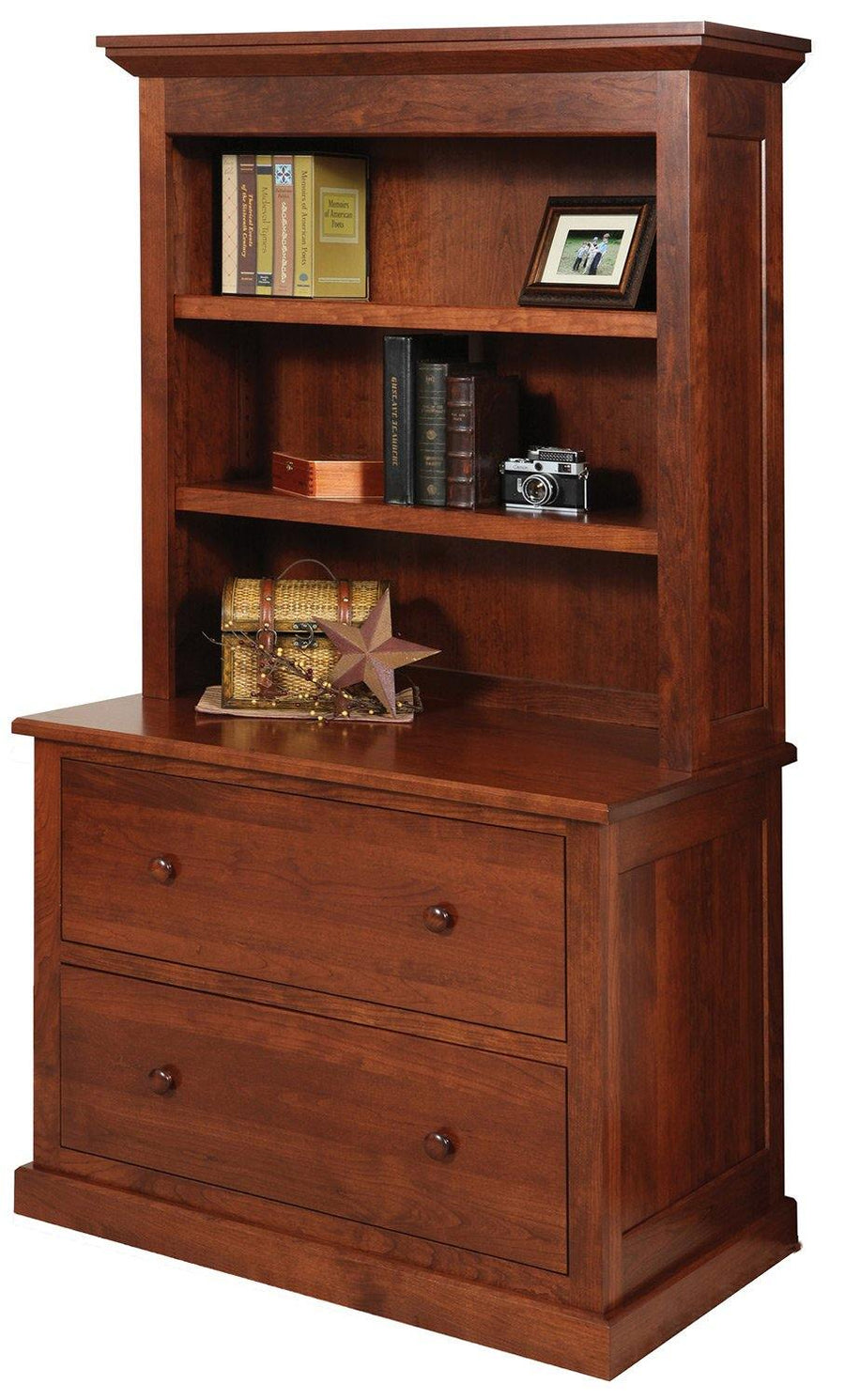 Homestead Amish Lateral File & Bookshelf - Charleston Amish Furniture